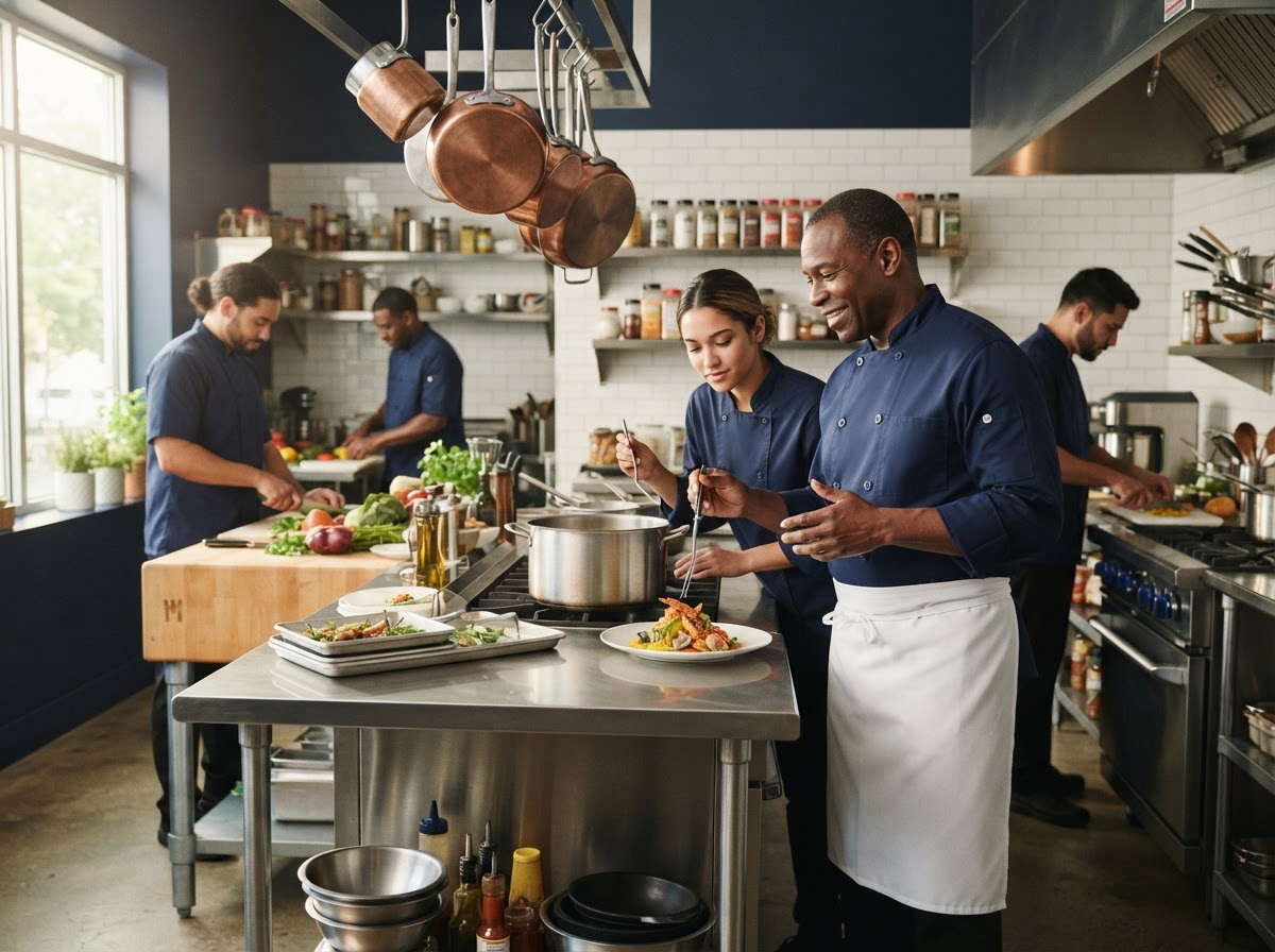 Mondi Caribbean Cuisine team aan het werk met financiële analyse